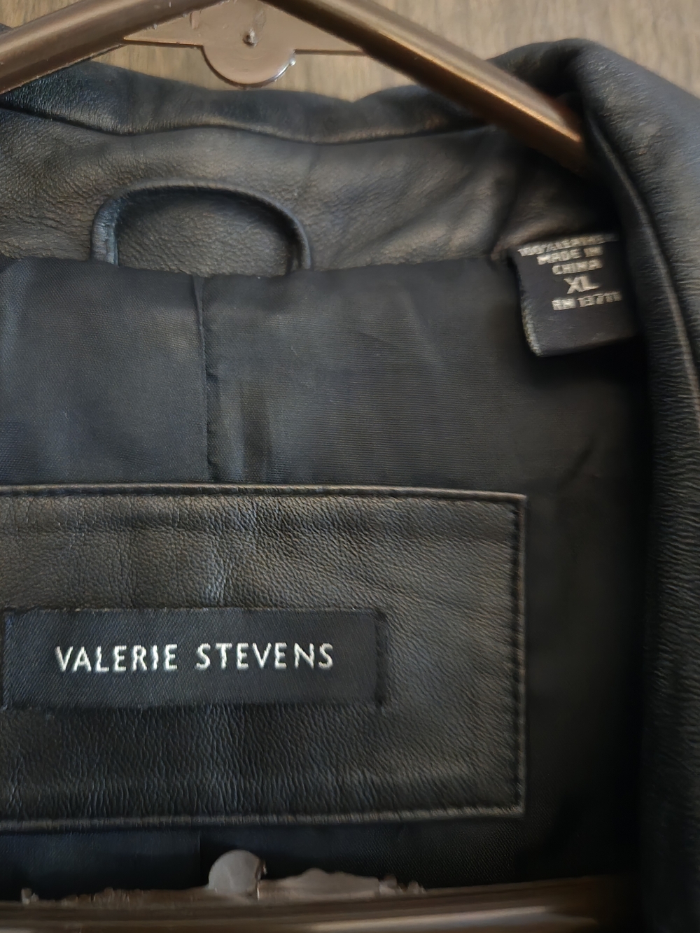 Vintage Valerie stevens Black Leather Longline Jacket - Picture 2 of 4